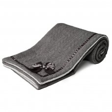 FBP246-CG: Charcoal Sherpa Cable Wrap w/Bow